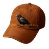 49MD Unisex Baseball Cap with Gothic Embroidery Crow Adjustable Snapbacks Dad Hat for Daily Activity Outdoor Sunproof Headwear