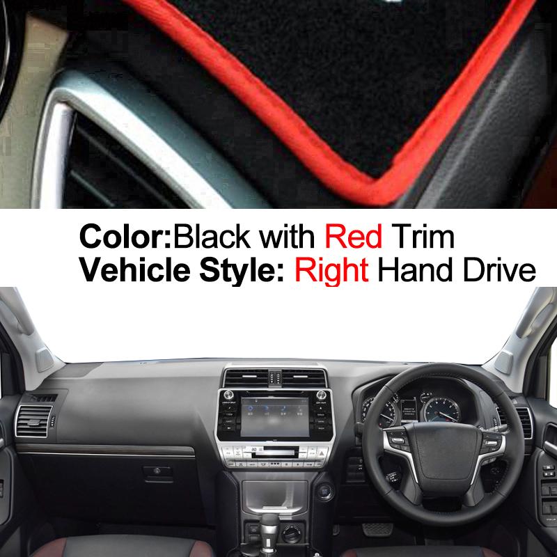 Car Inner Dashboard Cover For Toyota Land Cruiser Prado 2018 2019 Auto Dash Mat Carpet Cape Anti-sun Sun shade Dashmat 2015