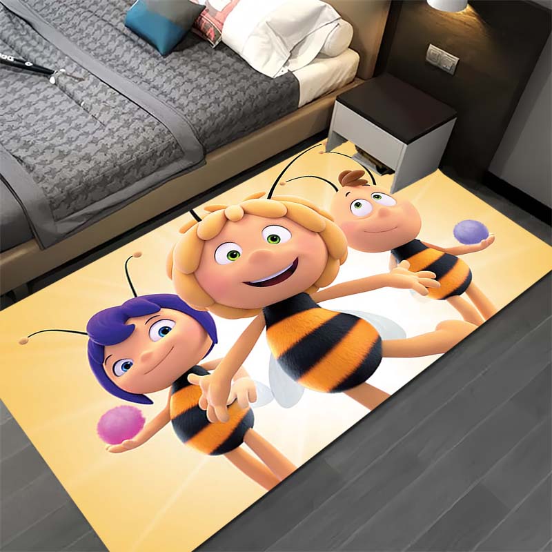 Tappetino Maya l'Ape Amici Stampa Personaggi Antiscivolo Ingresso Tappeto Pavimento Serie Animata Casa Corridoio Decorazione