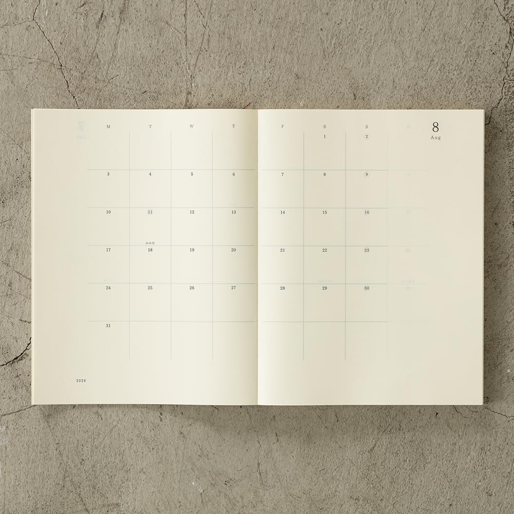 Designphil Md Notebook Diary 2026 A4 Variant Slim Monthly 22407006 2025 12