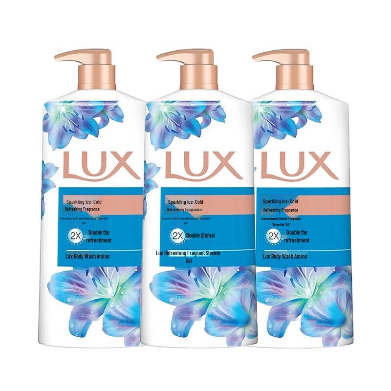 Lux Sparkling Ice Cool Shower Gel (3 x 720g)
