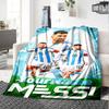 Messi Customize Your Name Blanket Cozy Customizable Blanket Comfortable Versatile for Picnics Livingroom Living Room Nap Ideal for All Seasons