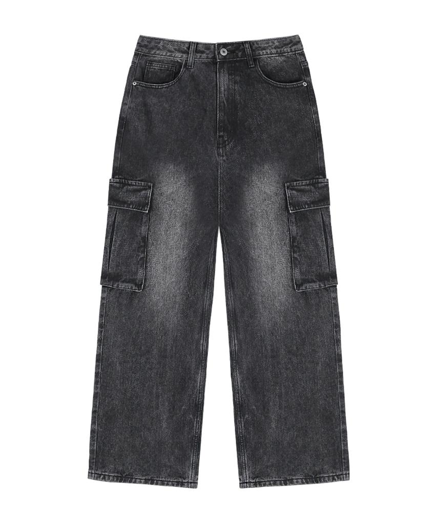 RANDOMOFF Btb : Blank Pocket Cargo Jeans [Black Core]