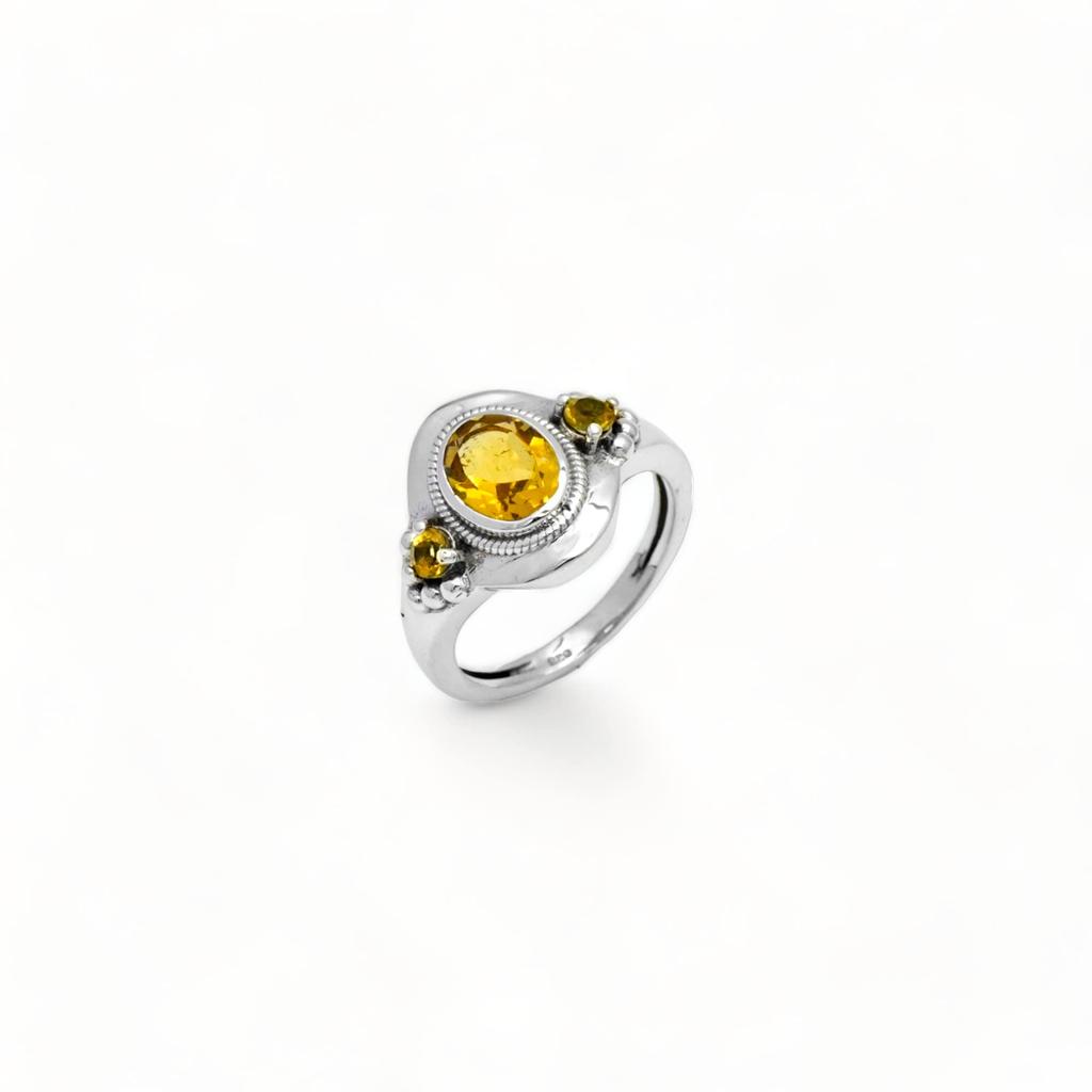 Statement Garnet Ring, 925 Sterling Silver, Christmas Gift