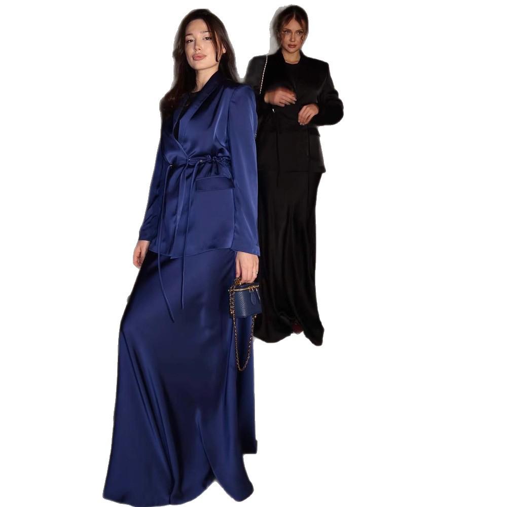 Women's Autumn Light Luxury Solid Color Suit - European & American Style