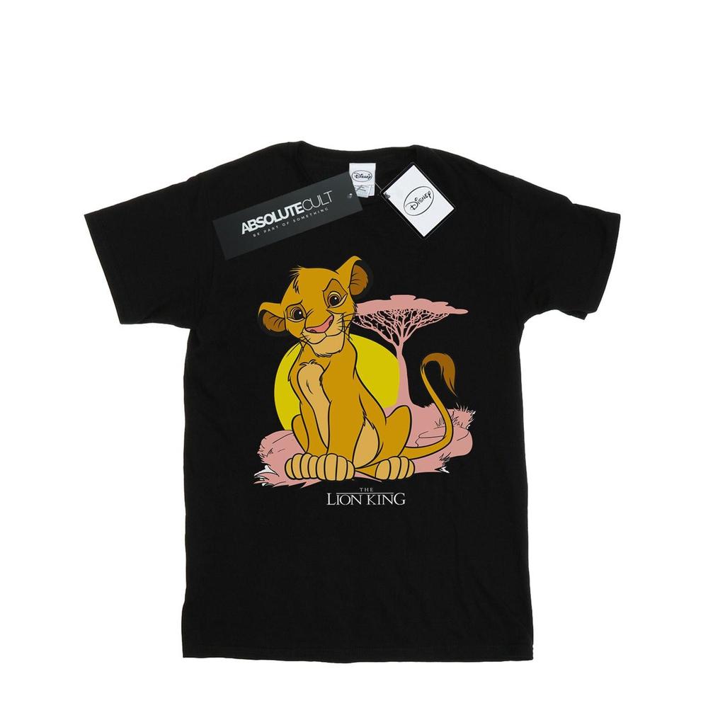 Disney Dámské/Dámské tričko Lion King Simba Pastel Cotton Boyfriend Tričko