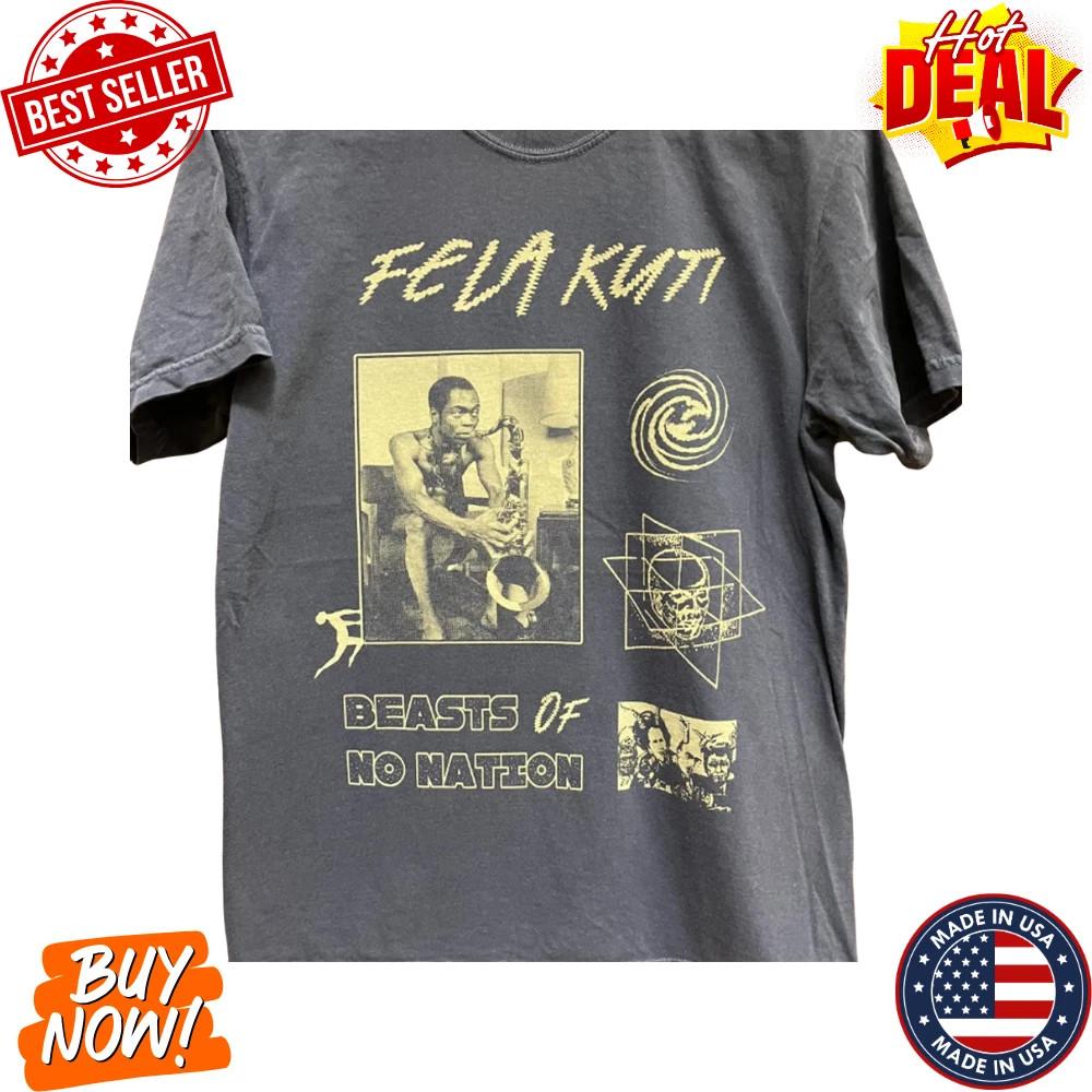 Fela Kuti Inspired Vintage Style Fan Made Reprint T-Shirt All Sizes TU1678 XL