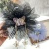 Stylish Hold Hairpin With Delicate Edge Decoration And Gentle Fabric Fashion Hair Clip For Daily Use Or Special Event