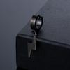 Trendy Lightning Pendant Titanium Steel Ear Clip for Men Fashion Earring Jewelry