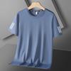 Ice Silk Short Sleeve T-shirt Men's Sports Quick Dry Top Men's Loose Half Sleeve Large Bottom Shirt