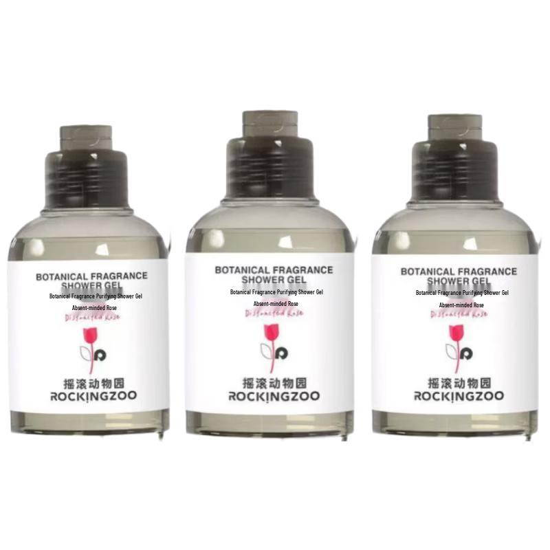 Rock Animals Plant Fragrance Shower Gel - Wandering Rose (3x50g)