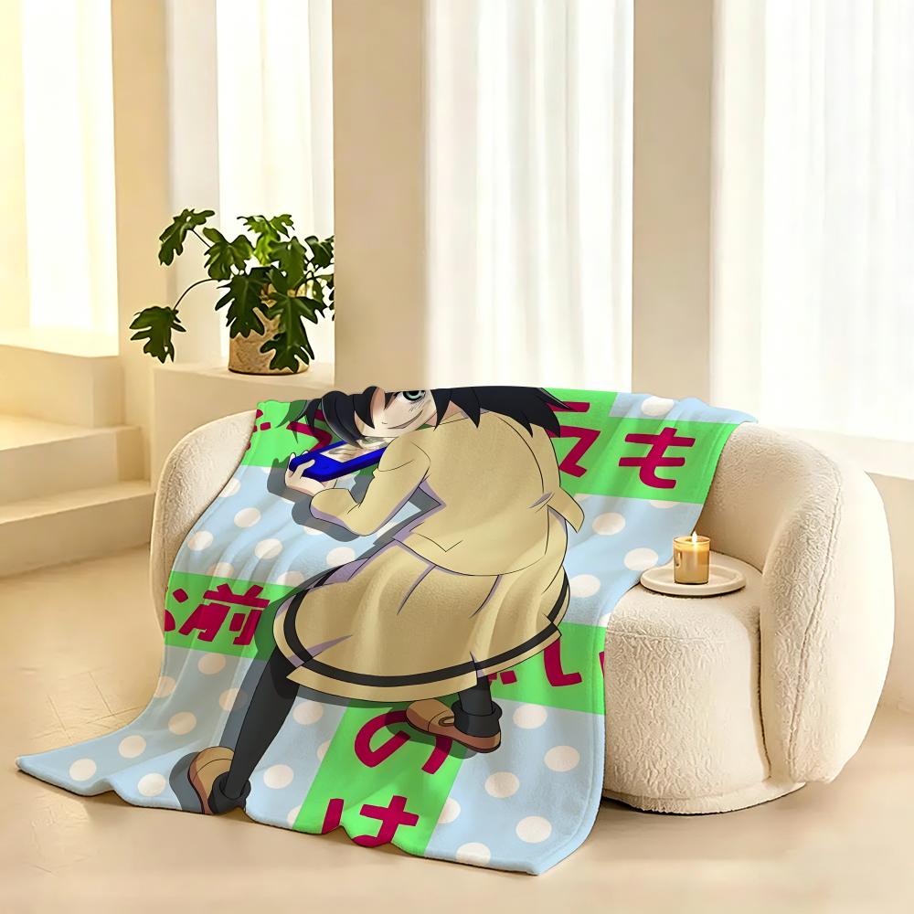 WataMote Anime Throw 240g Flannel Blanket, Suitable for Sofas, Beds, Offices, Exquisite Gift Blankets