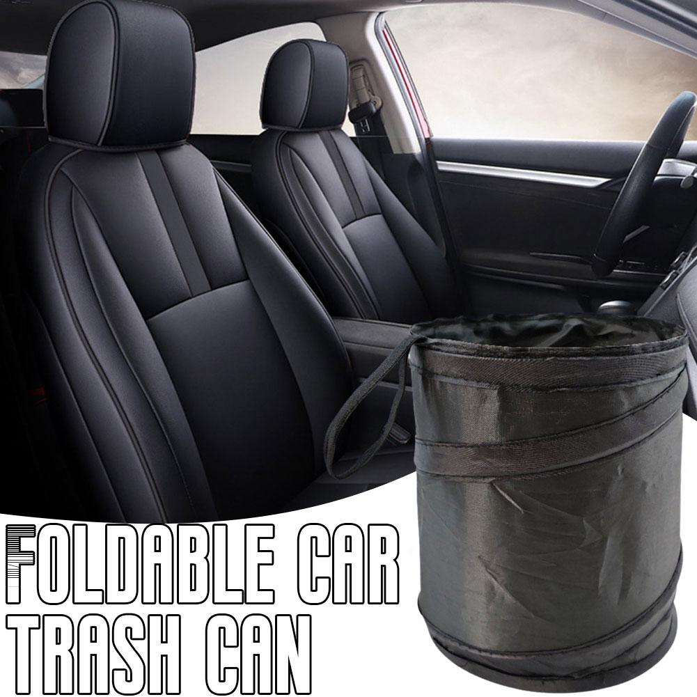 Collapsible Black Car Trash Can Pack Trash Bag Rubbish Waste Bin For Little Leak Proof Car Cooler Bag Garbage Bag Wastebask P1N7