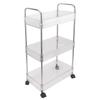 Kitchen Storage Rack Multifunctional 3 Tier Mobile Storage Cart for Bathroom Laundry Room Narrow Places