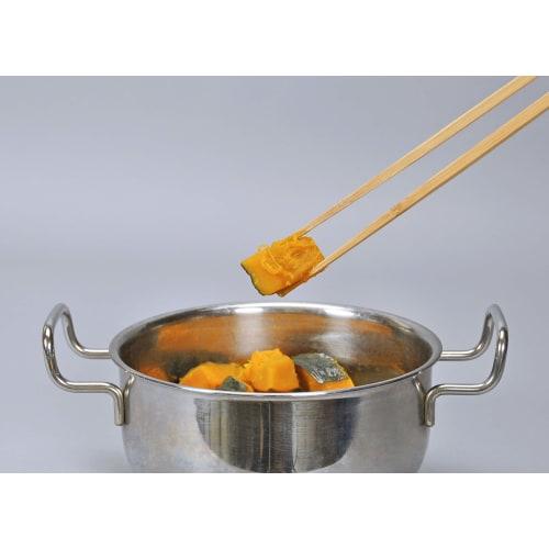 Sakai Sangyo Cooking Chopsticks, Square, 33cm (Set of 2), Made from Carbonized Moso Bamboo, Made in Japan, Thick, Unpainted