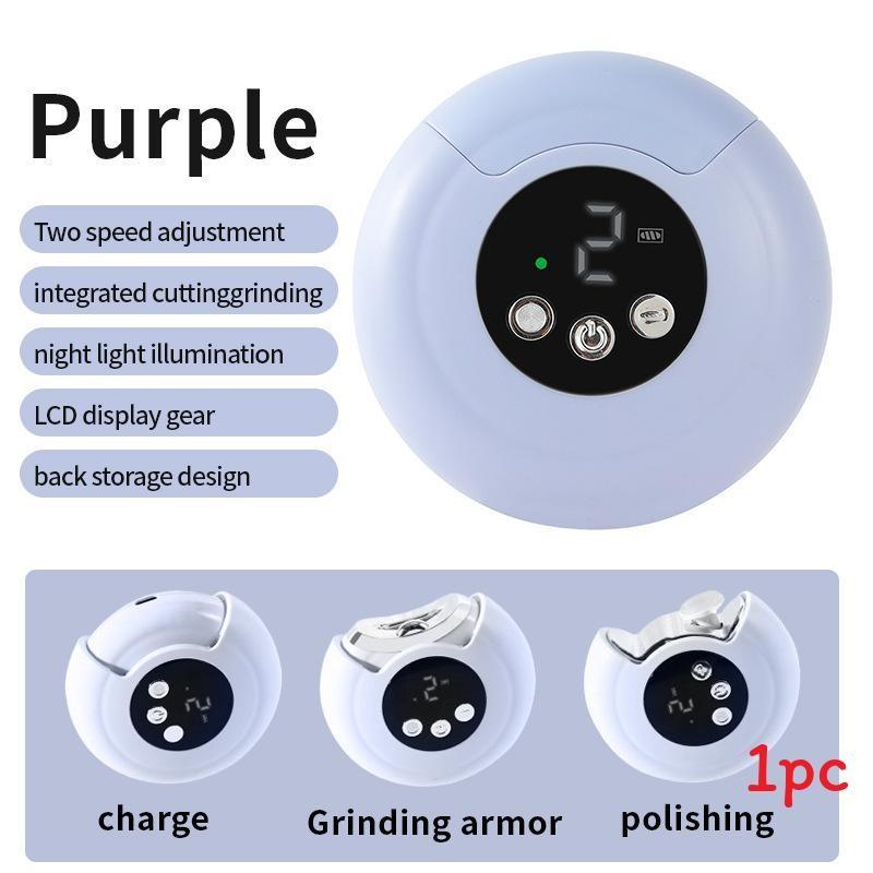 Portable Cutting And Grinding Electric Nail Clipper With Lighting Assistance