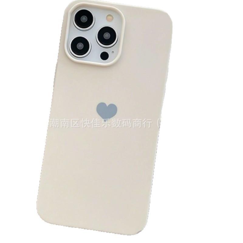 Minimalist heart-shaped iPhone 16 Apple 17 Pro phone case, 14/15 PLUS, niche 13 Japanese and Korean style, 12 Pro Max
