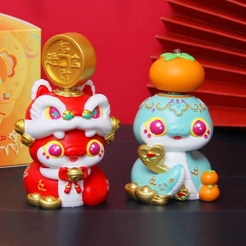 

Mascot Cartoon Snake Figurines Model New Years Decor Snake Year Miniature Figure Spring Festival Style 3