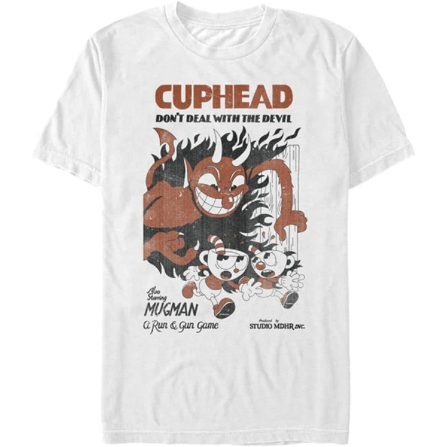 Fifth Sun Men s Big & Tall Cuphead Poster T-Shirt XXXXXL белый