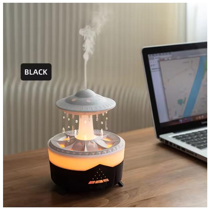 UFO Regentropfen Aroma Diffusor Ätherisches Öl Diffusor mit Fernbedienung 7 bunte Lichter Aroma Diffusor Luftbefeuchter für Zuhause
