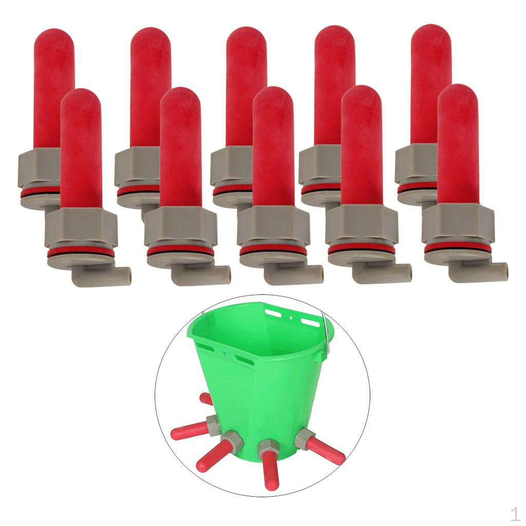10x Soft Rubber Goat Milk Bottle Calf Feeding Snap Teat Mouth Bucket
