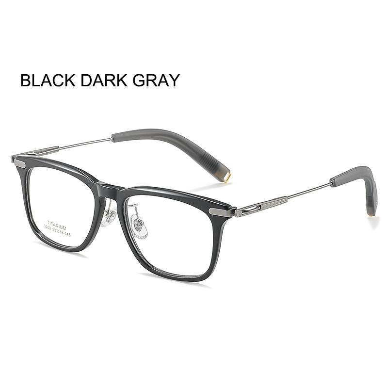 

Handmade Acetate Semi Titanium Large Eyewear Korea Women Men Ultralight Eyeglasses Square Retro Wide-Rimmed Glasses Frame