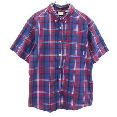 Short Sleeve Button Down Shirt XL Blue Outdoors Men's Used