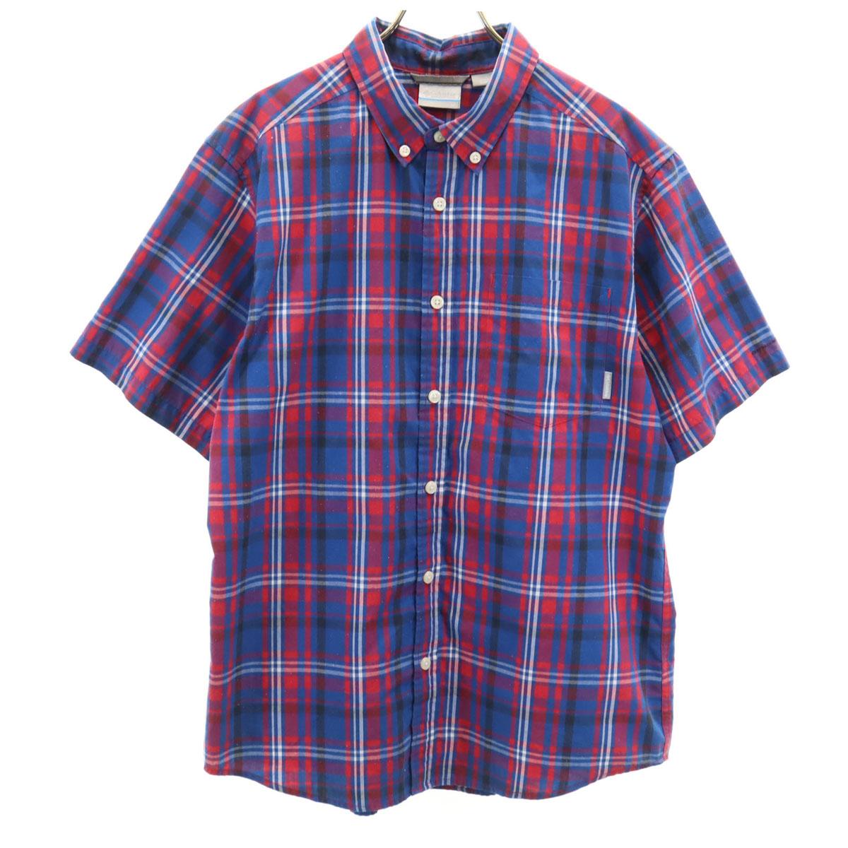 

Columbia Рубашка с коротким рукавом на пуговицах XL Синяя Для улицы Мужская Б/у