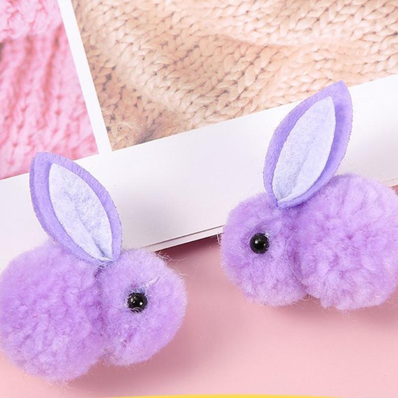 Assorted Bright Crafting Supplies - 35Pcs of Colorful Bunnies Ideal for Spring Celebration Basket Stuffers and Party Fav