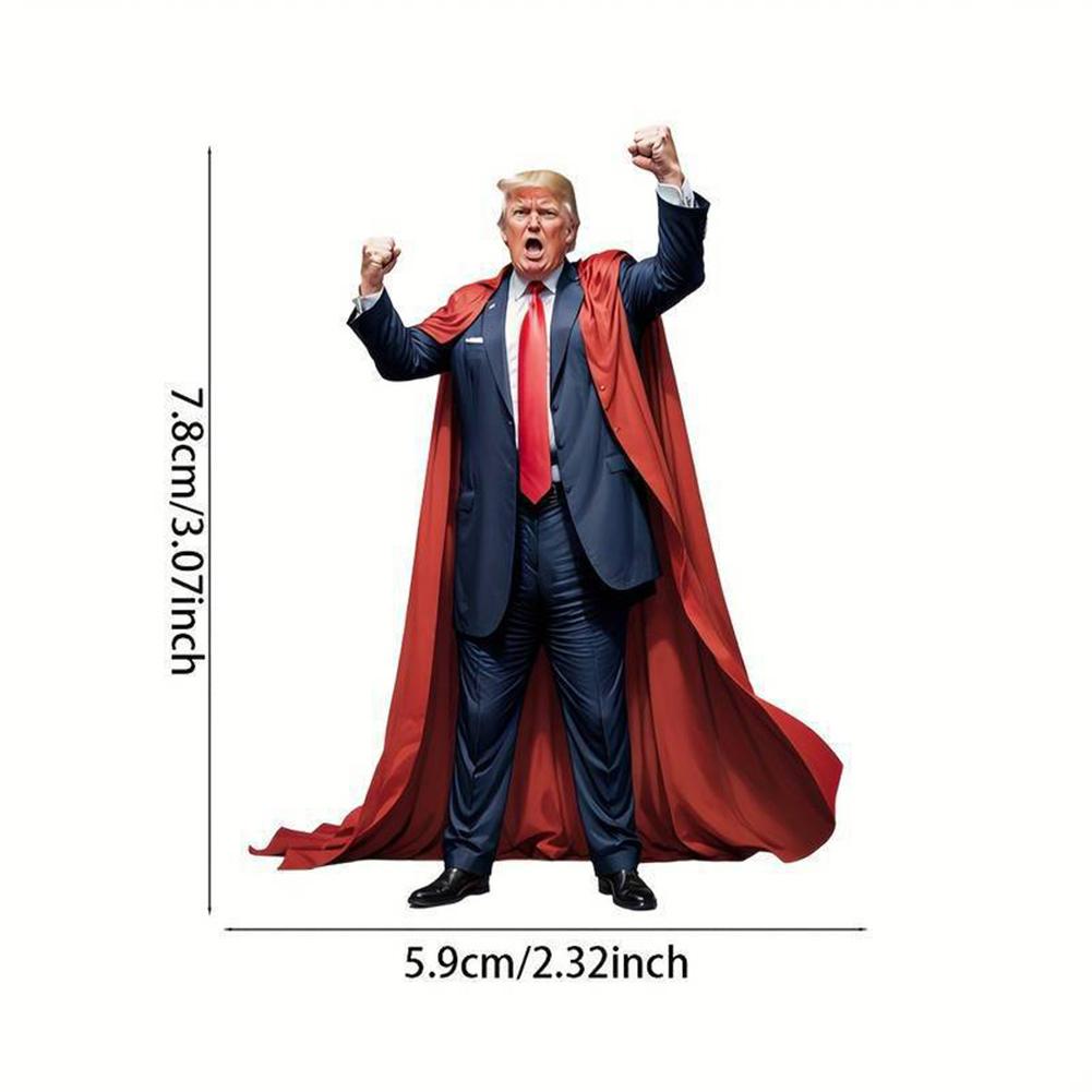 Acrylic Funny Donald Trump Hanging Ornament for Car Backpack Keyring (Superman)