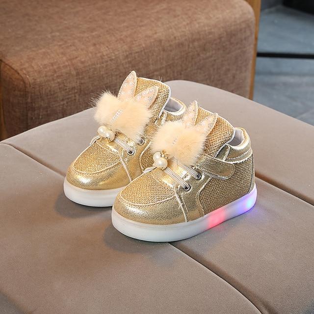 Zapatillas Led para niños, zapatos infantiles para niñas brillantes, zapatillas luminosas para niñas, zapatos para bebés y niños con suela retroiluminada