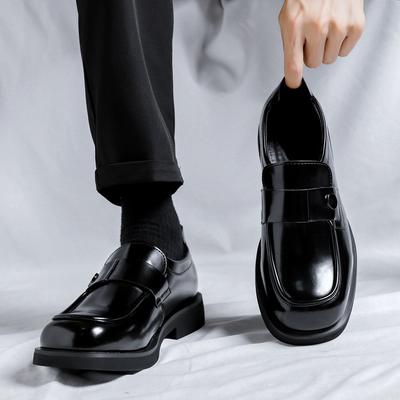 Herrenmode Business Hochzeitskleid Echtleder Schuhe Slipper Fahrschuh eckige Zehenpartie Sommer Loafer schwarz Designer Schuhe