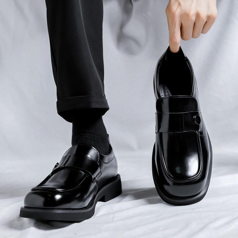 Small leather shoes men's design sense niche spring and autumn flat-soled single shoes lazy one pedal