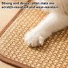 Summer Cool Mat for Pets Scratch-Resistant Wear-Resistant Large Breathable Natural Rattan Cooling Mat Anti-Slip Pet Bed