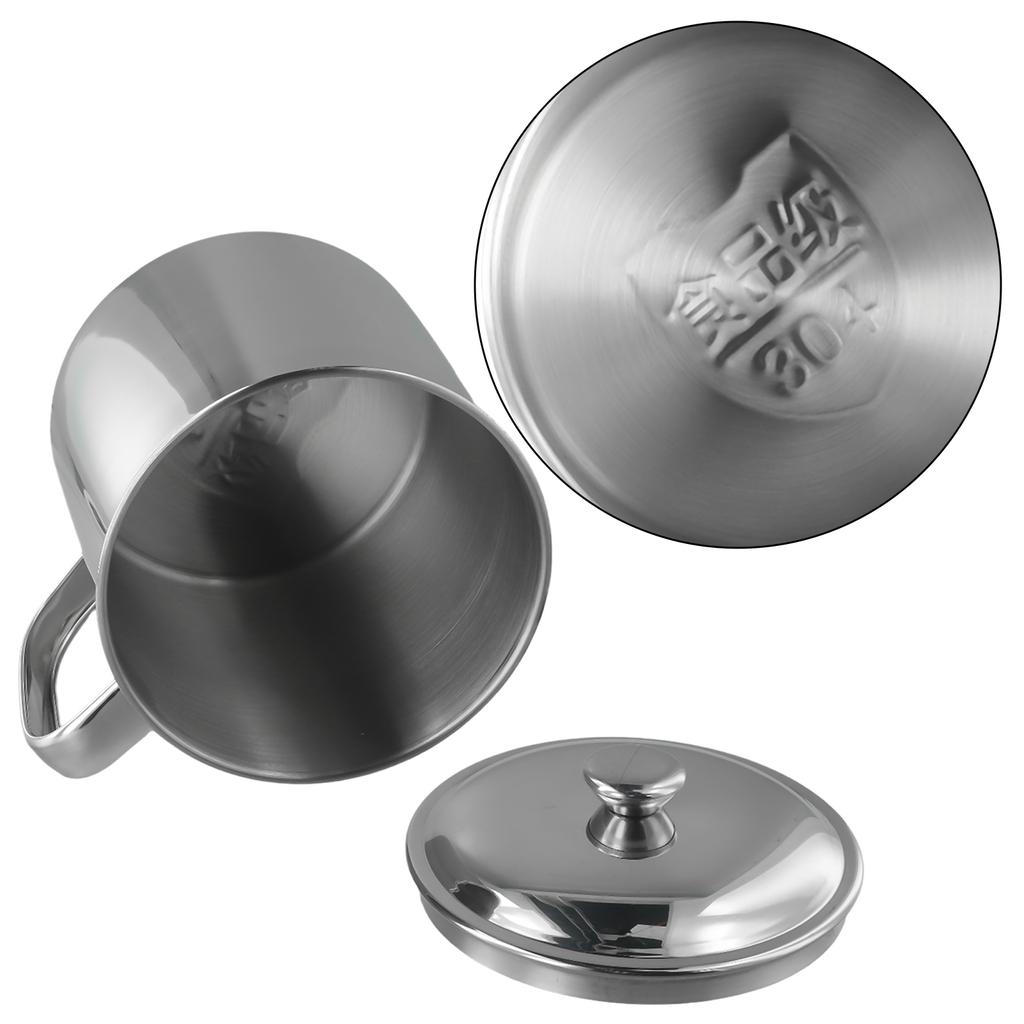 200-1100 ml cană de băut cu mâner design din oțel inoxidabil apă, lapte, cafea, ceai, cană pentru camping, acasă, pentru călătorii, băuturi, ceașcă cu apă