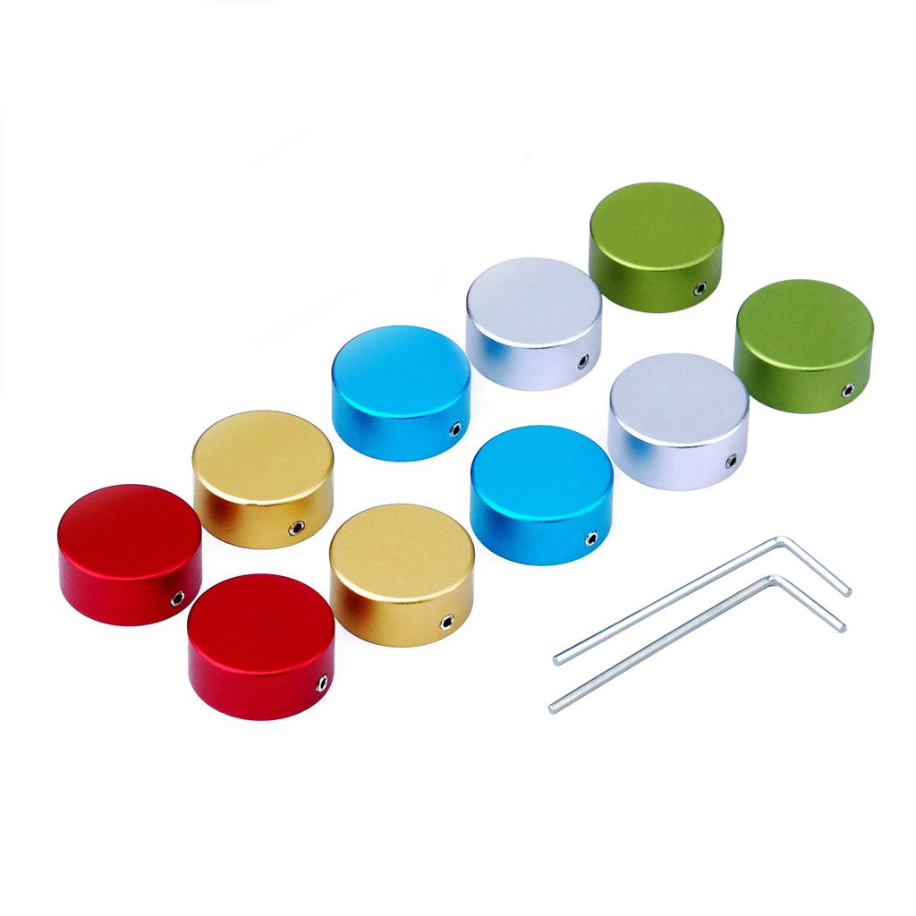 Guitar Effects Effector Footswitch Secured with Three 10 Mixed Colors [MoonEmbassy] Caps, Hats, Screws, Pieces/Set,