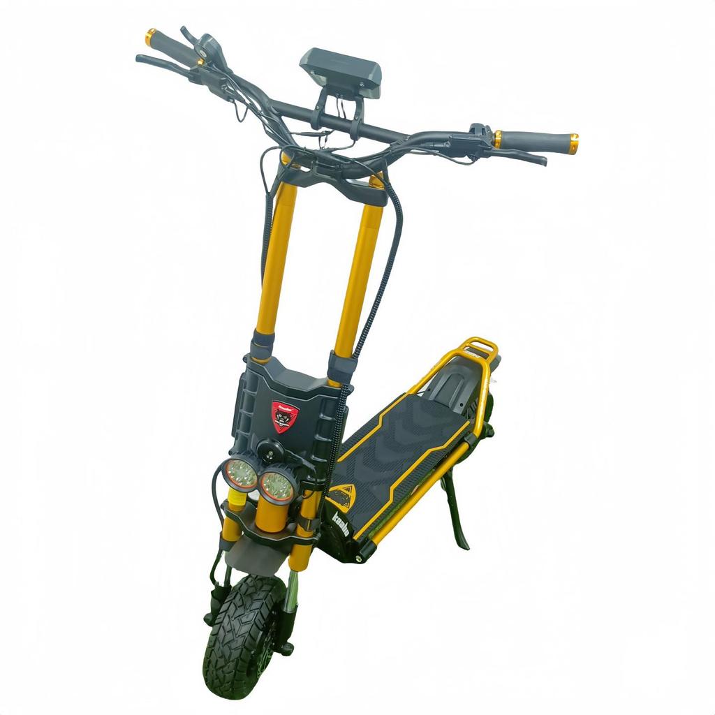 Kaabo GTR Max Off-Road Folding Electric Scooter - 72V 40Ah, High Durability, Shock Absorption.