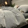 Plush Winter Flannel Fleece 4-Piece Set: Double-Sided, Anti-Static, Thickened