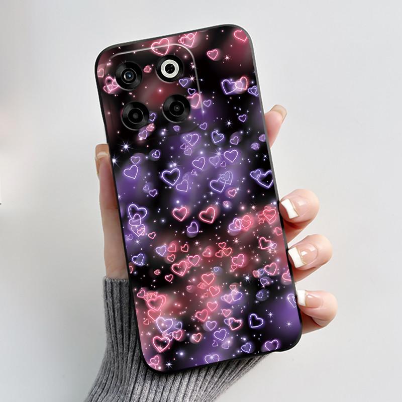 Phone Case For ZTE Blade V70/Axon 70/Nubia V70 Soft Silicone Black Case Good-looking Pattern Love Panda Rabbit Shockproof Shell