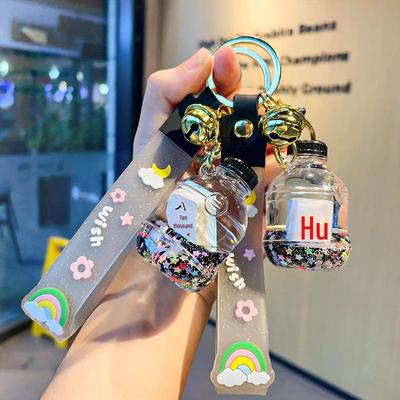 Модний Чорний Маджонг Удачі Пляшечка з Кварцовим Піском Брелок Підвіска на Сумку