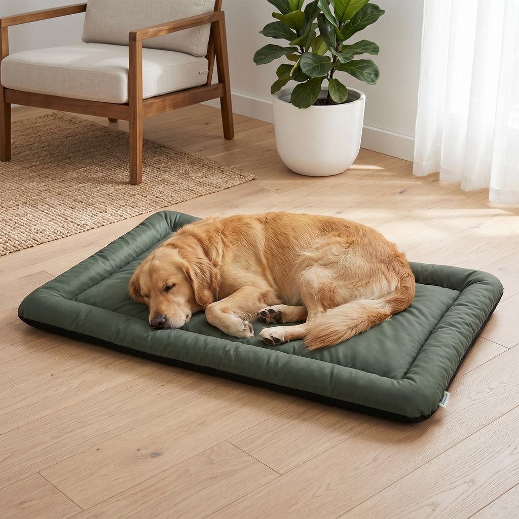 Waterproof Dog Bed Foldable for Large Dogs 130L X 85W X 7H Cm Green