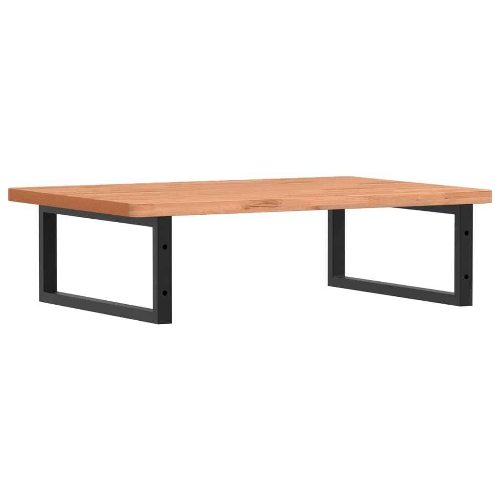 Vidaxl Wall Shelf Under Sink, Steel and Solid Beech Wood