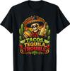 Tacos Tequila Trouble Funny Skeleton Fiesta Party Humor T-Shirt