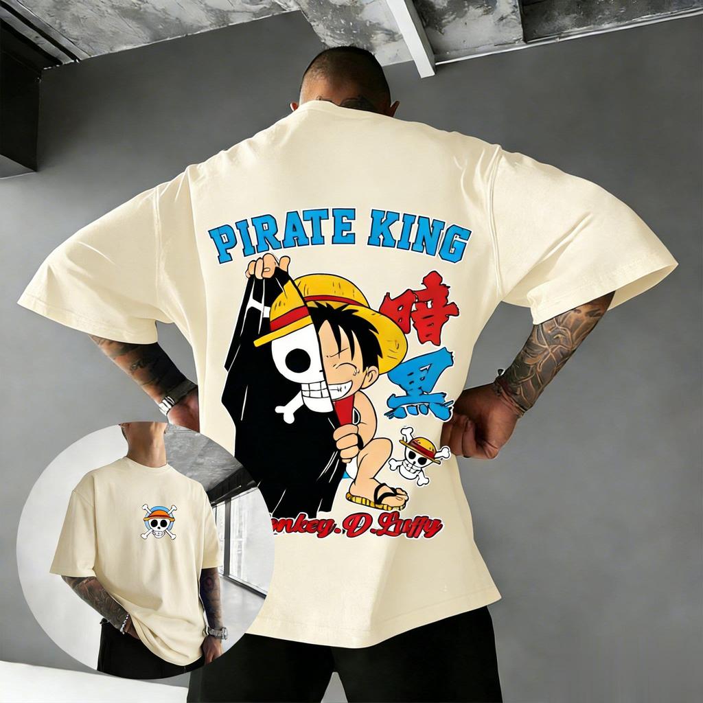 Oversized Unisex One Piece Luffy Anime T Shirt Men Women Graphic Tee 2026 Summer Y2k Clothes Short Sleeve Streetwear Casual Tops