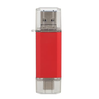 Clé USB 3.0 Disque U Alliage d'Aluminium Rouge Trois en Un Haute Vitesse Dispositif de Mémoire de Stockage de Masse(256 Go )