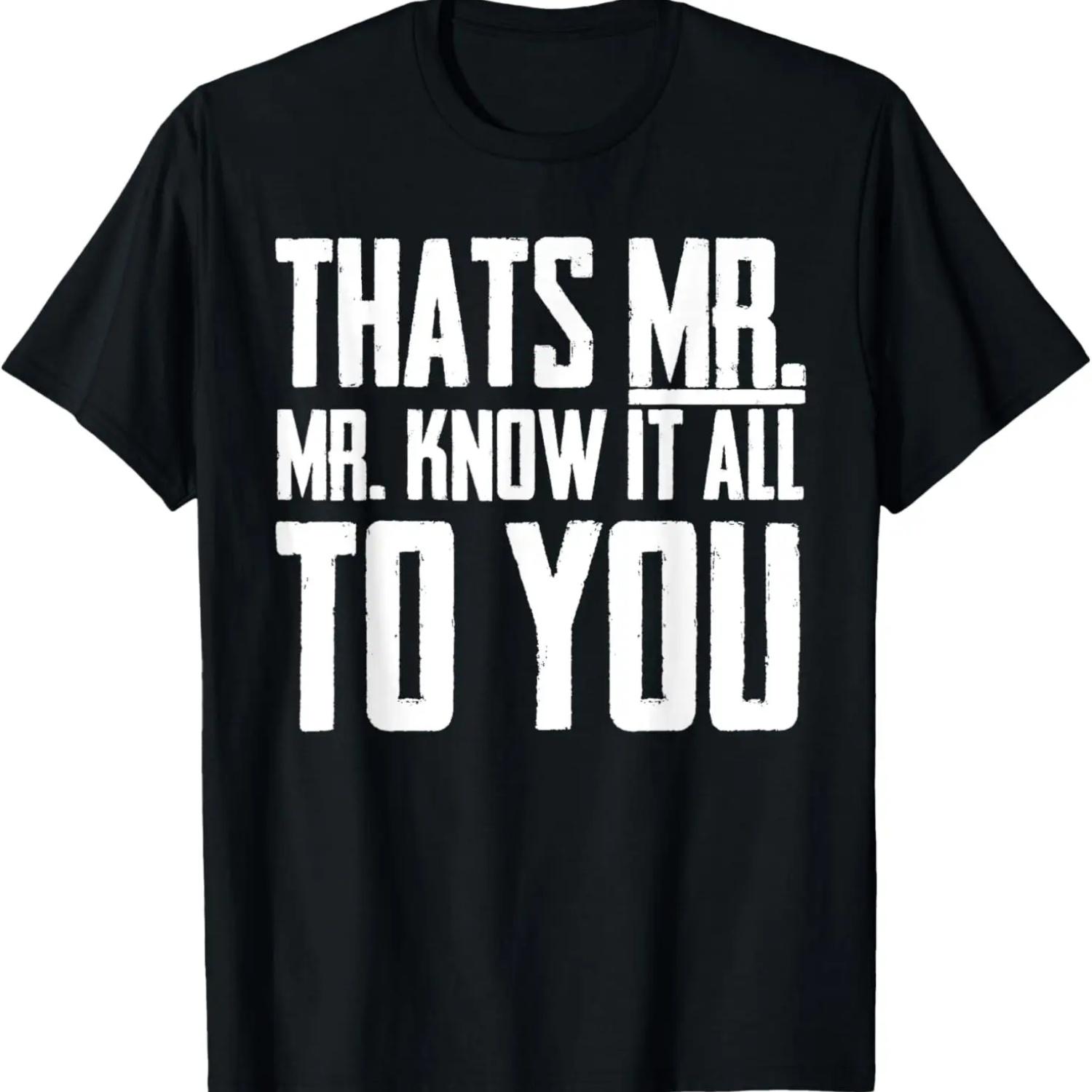 Men & Boys Mr-Know-It-All T-Shirt S чёрный