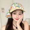 Plaid Headscarf Baseball Hat Floral Triangle Headscarf Hat Driving Scarf Peaked Cap  Summer Outing