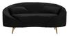 Sofa 2 Seaters Oslo With Cushions Black Cm 148X84X68