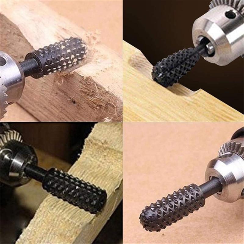 Rotationsfräser Raspel Feile 1/4" Rundschaft Holzbearbeitung Fräser Gratbohrer Bit-Set Holzbohren Schnitzen Entgraten Nutenwerkzeuge
