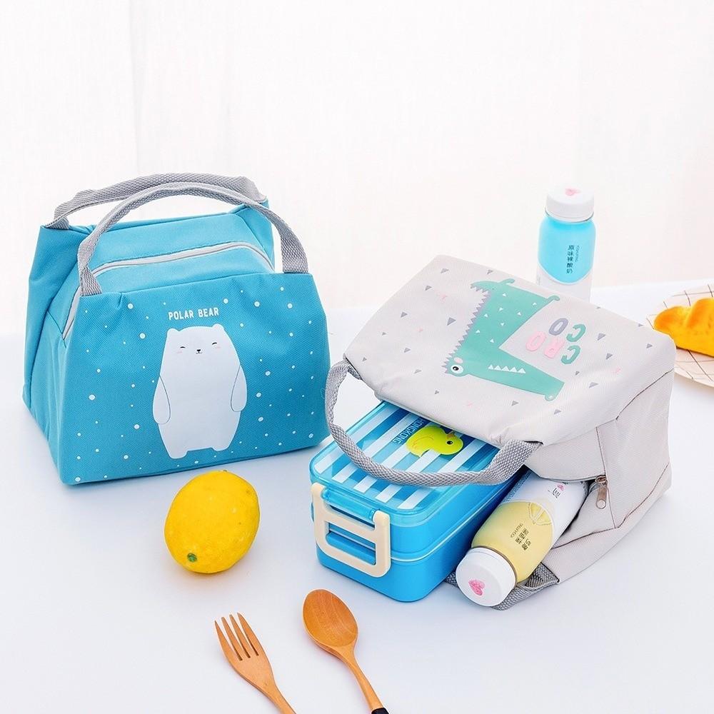 Portable Multifunctional Lunch Bag Thermal Large Capacity Waterproof Insulated Bag Thickened Cartoon Ice Pack Outdoor